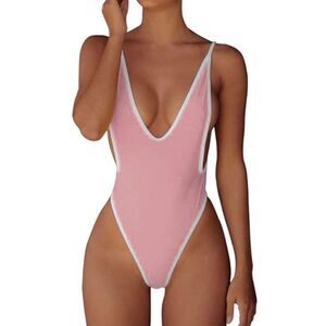 Sexy thong monokini Deep V